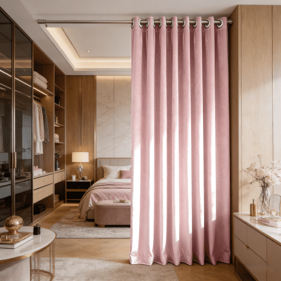 SNITIE Multi-Purpose Velvet Privacy Curtain 1 Panel, 16 Metal Grommets, Wide Room Divider, Door Curtain, Window Drapes & Space Partition Screen, 3 Sizes & 14 Color Options