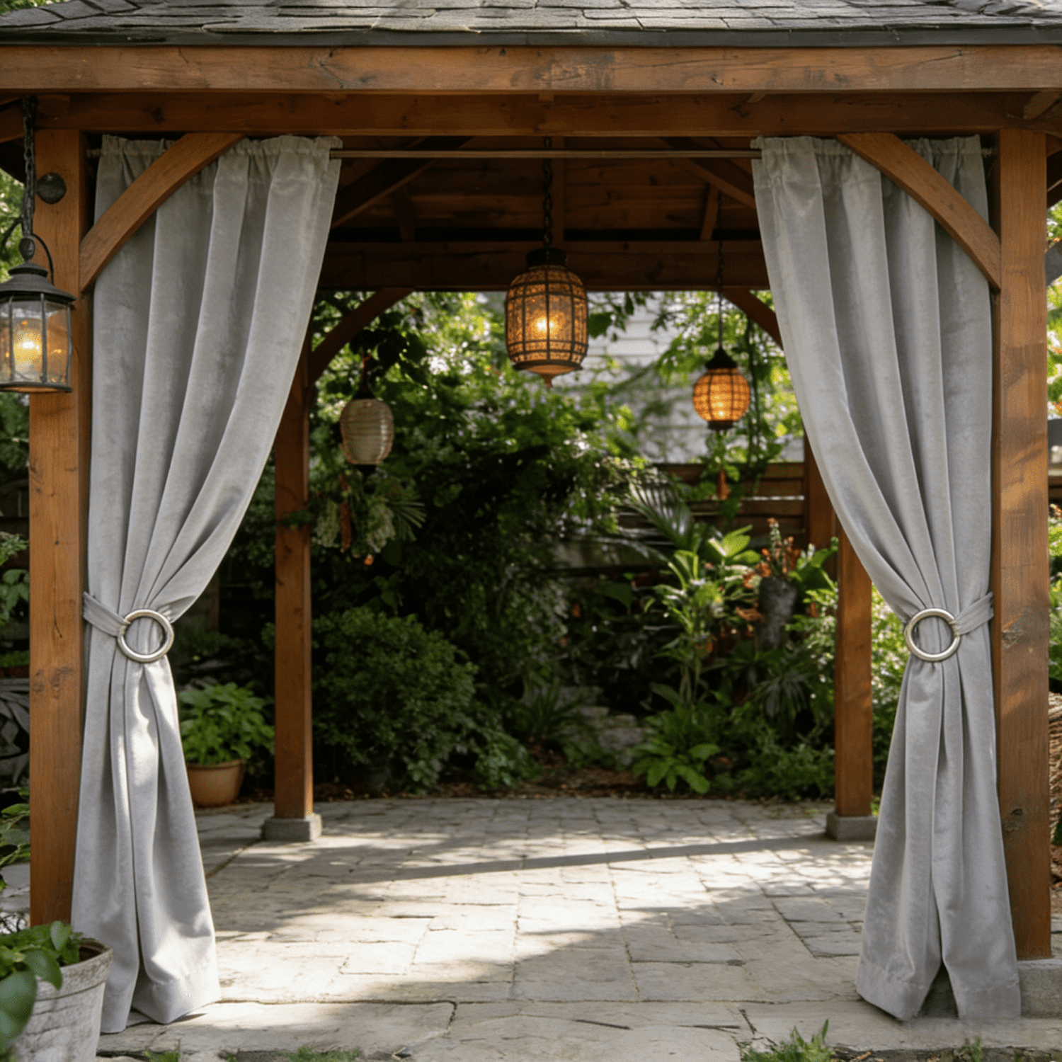SNITIE Outdoor Curtains 2 Panels, Rod Pocket Water Resistant Outdoor Patio Curtains for Porch, Pergola, Cabana, 14 Colors Available, Multiple Sizes (52"x84"/52"x96"/52"x108")