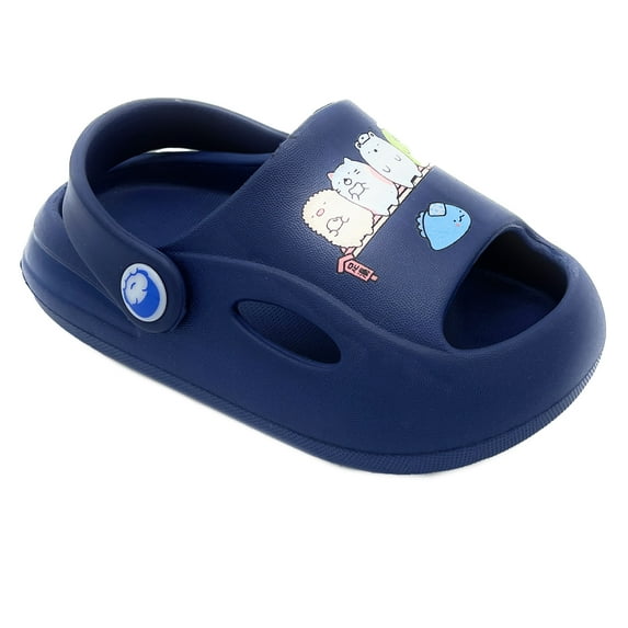 SNJ Kids Toddler Girl Boy Kids Slide Clog Pillow Slide Summer Sandal
