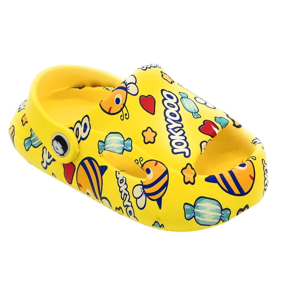 SNJ Kids Toddler Girl Boy Kids Slide Clog Pillow Slide Summer Sandal