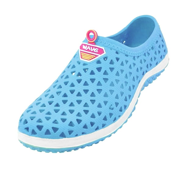 SNJ New Women's Hollow Clog Light Weight Soft Rubber Slide Slip On Slipper Sandal