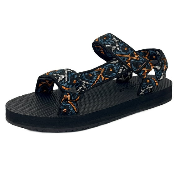 SNJ Women's Open Toe Slide Flat EVA Foam Hook and Loop Sandal