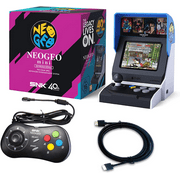 SNK NEOGEO Mini International Arcade and Black Game Controller Pack, 40 Pre-Loaded Classic SNK Games
