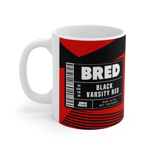 SNKRFREAK Sneaker Decor Bred 11oz White Ceramic Mug