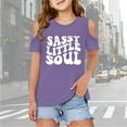 thumbnail image 1 of SNKSDGM 4Th of July Girls T Shirts Children Kids Girls Short Sleeve Cold Shoulder T Shirts Kids Summer Oversized Tops Casual Crewneck Basic Tees Girls Shirts Size 7-8 Tank Tops 3-4 Years, 1 of 2
