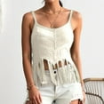 thumbnail image 1 of SNKSDGM 4Th of July White Lace Tops for Women Women's Plus Tank Top with Built in Bra for Women Women's Knit Sweater with Fringe Cutouts Stylish Comfortable for Summer, 1 of 8