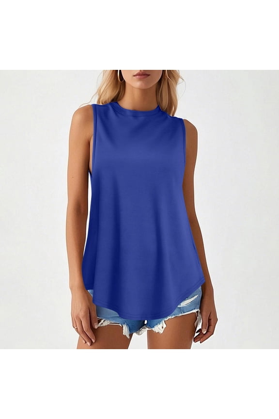 4Th of July Women Tank Tops Pack Women's Plus Denim Crop Top Women's Tanks & for Everyday Wear Comfortable Fit for Casual Outings Pairing with Jeans Summer Easy Care in Machine Or Hwash