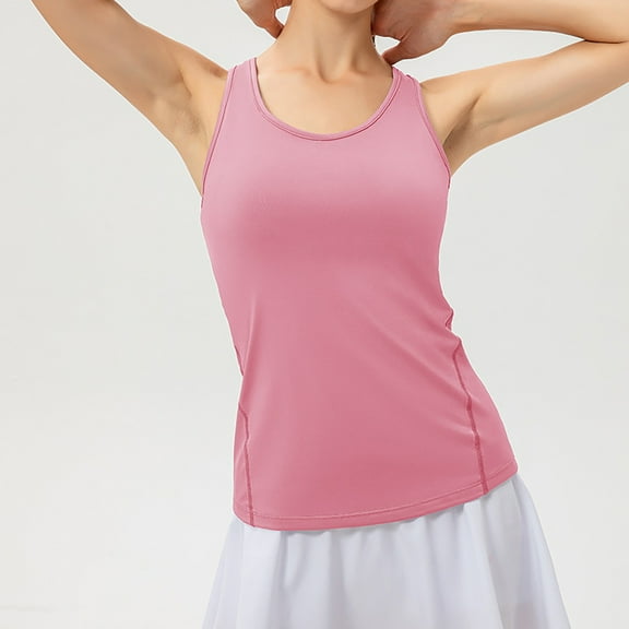 SNKSDGM 4Th of July Blue Tank Top Woman Women's Plus Brown Crop Tops for Women Women's Solid Color Yoga Vest Sports Quick Drying Vest