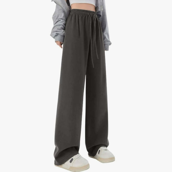 SNKSDGM Anniversary Girls Casual Pants Loose Straight Leg Comfortable Everyday Wear Sports Leisure Outfit for Teens Ages 9-15 Machine Washable All Seasons Versatile