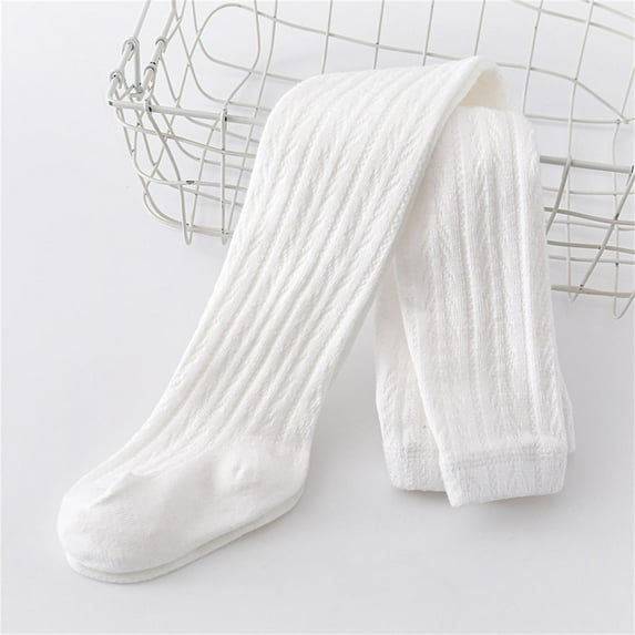 SNKSDGM Baby Girl Pants Spring and Autumn New Children'sPantyhose Girls Leggings Leggings Pantyhose Solid Color Combed Cotton 9-12 Years