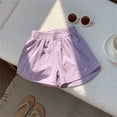 thumbnail image 1 of SNKSDGM Back-to-School Girls Athletic Shorts Lightweight Elastic Waist Running Sports Active Shorts for Kids Teen Girls Outdoor Casual Comfortable Pure Color Stretchy Waistband, 1 of 3