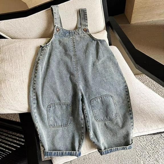 SNKSDGM Back-to-School Girls Overalls Pants Toddler Soft Comfortable Adjustable Straps Romper Jumpsuit for Outdoor Party
