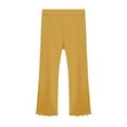 thumbnail image 1 of SNKSDGM Back-to-School Girls Ribbed Velour Flare Leggings Bootcut Yoga Pants Soft Stretchy Comfortable Casual Outfits for Toddler Kids 5-16 Years, 1 of 4