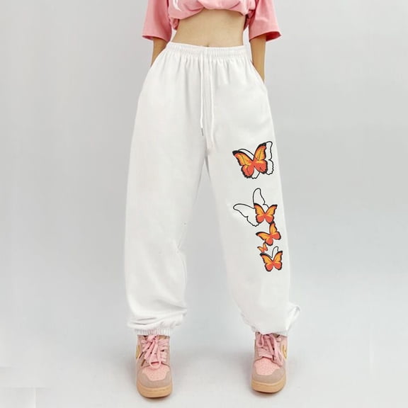 SNKSDGM Black Dress Pants Women High Waisted Straight Leg Women Loose Fit Elastic Drawstring Joggers Pants Workout Casual Print Baggy Trousers Running Yoga Gym Plus Sport Harem Pants Sweatpants With