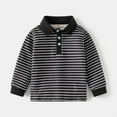 thumbnail image 1 of SNKSDGM Boys Button down Shirt Grey Toddler Kids Baby Boys Girls Long Sleeve Striped Shirt Tops Fall Kids Clothes 18-24 Months, 1 of 2