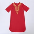 thumbnail image 1 of SNKSDGM Boys White Button down Shirt Short Sleeve Kids African Classic Childrens Dashiki Casual Loose Shirt Gown Boys Girls 2-3 Years, 1 of 4