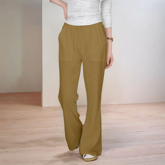 SNKSDGM Cargo Pants for Girls Camo Girls Pants Casual Flowy Loose Fit Linen Pants High Waist Pant Loose Flared Pants Kids Trousers Beach Pants 5-6 Years