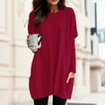 thumbnail image 1 of SNKSDGM Casual Easter Shirt Women's Tops Plus Size 4X Women Autumn and Winter Comfortable Round Neck Long Sleeve Long T Shirt Top Pocket Puff Sleeve Print Top Womens Shirts Dressy Long Sleeve, 1 of 4