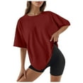 thumbnail image 1 of SNKSDGM Casual Easter Shirts for Women Plus Size Tops for Women 5X Zipper Women Crew Neck Fitted Shirt Basic Tops Short Sleeves Summer T Shirt Tops Classic T Shirt Tee Long Sleeve Shirts for Women, 1 of 3