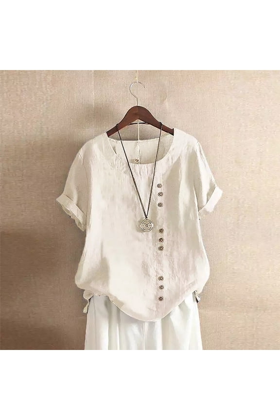 Casual Easter Shirts for Women Tops for Women Trendy Winter V Neck Women's Plus Size Linen Casual Loose Tunic Top Breathable & Comfortable Boho Blouse Women's Tops 3/4 Sleeve Stripe