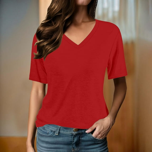 SNKSDGM Easter Shirt Shirts for Women Trendy Plus Women's Letter Print Loose Long Sleeve V Neck T Shirt Casual Tops for Women V Neck