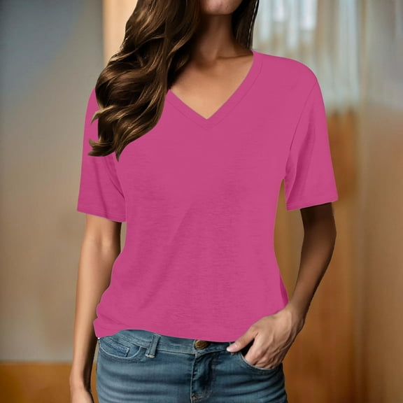 SNKSDGM Easter Shirt Shirts for Women Trendy Plus Women's Letter Print Loose Long Sleeve V Neck T Shirt Women's Tops Dressy Casual