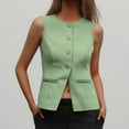 thumbnail image 1 of SNKSDGM Easter Shirt Spring Tops for Women 2025 Trendy Work Women's Summer Suit Vest Tops 2025 Dressy Business Casual Sleeveless Button down Trendy Fashion Shirts for Women Long Sleeve Button Up, 1 of 3