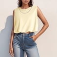 thumbnail image 1 of SNKSDGM Easter Shirts for Women Summer Tops with Sleeves for Women 2025 2025 Fashion Women Summer Crop Tank Top Basic Crew Neck Sleeveless Loose fit Cropped Tee Shirts Womens Shirts Loose fit Cotton, 1 of 7