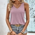 thumbnail image 1 of SNKSDGM Female Long Tank Tops for Women Womens Ribbed Tank Top Long Women's Summer Jacquard Knit Vest V Neck Sleeveless Top Sexy Hollow Out Loose fit Tank Xl, 1 of 5