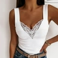 thumbnail image 1 of SNKSDGM Female Racerback Tank Tops for Women Workout Ribbed Tank Tops for Women Workout Womens Lace V Neck Vest Solid Sleeveless Casual Tank Blouse Tops Xxxl, 1 of 5