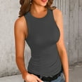 thumbnail image 1 of SNKSDGM Female Ribbed Tank Tops for Women Pack Cotton Ribbed Tank Tops for Women Pack Plus Size Sleeveless Tank Top Blouse Women Racerback Slim Top Knit Ribbed Shirt Women's Blouse Xl, 1 of 3