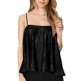thumbnail image 1 of SNKSDGM Female Spaghetti Strap Tank Top Crop Built in Bra Black Tank Top Women V Neck Women Sleeveless Sexy Blouse Sequined Strappy Tank Top Crop Shirt S, 1 of 3