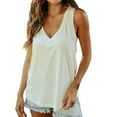 thumbnail image 1 of SNKSDGM Female Summer Beach Tank Tops for Women Tank Top for Women Plus Size 3X New V Neck Sleeveless Solid Color Vest T Shirt Border Foreign Trade Casual Women's Wear Xxxl, 1 of 3