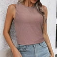 thumbnail image 1 of SNKSDGM Female Summer Beach Tank Tops for Women Womens White Tank Top with Built in Bra Swim Top Womens Tank Tops Eyelet Loose Casual Summer Tops Crew Neck Basic Sleeveless Shirts Trendy 2025 Xl, 1 of 4