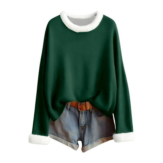 SNKSDGM Female T-Shirts Women Long Sleeve Tops Long Sleeve T Shirt with Floral Print and Cozy Collar for Casual and Everyday Comfort Fashion Top M