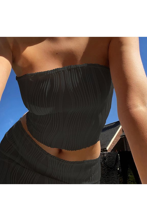 Female Women Camisole Tops Womens White Tank Tops for Layering Lace Women Fashion Solid Tank Fold Sleeveless Casual Vest Tube Top L