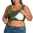 thumbnail image 1 of SNKSDGM Female Women's Tank Tops 3X Ribbed Tank Tops for Women Cropped Built in Bra Shelf Bra Camisoles Adjustable Spaghetti Strap Tank Tops Basic Layer, 1 of 7