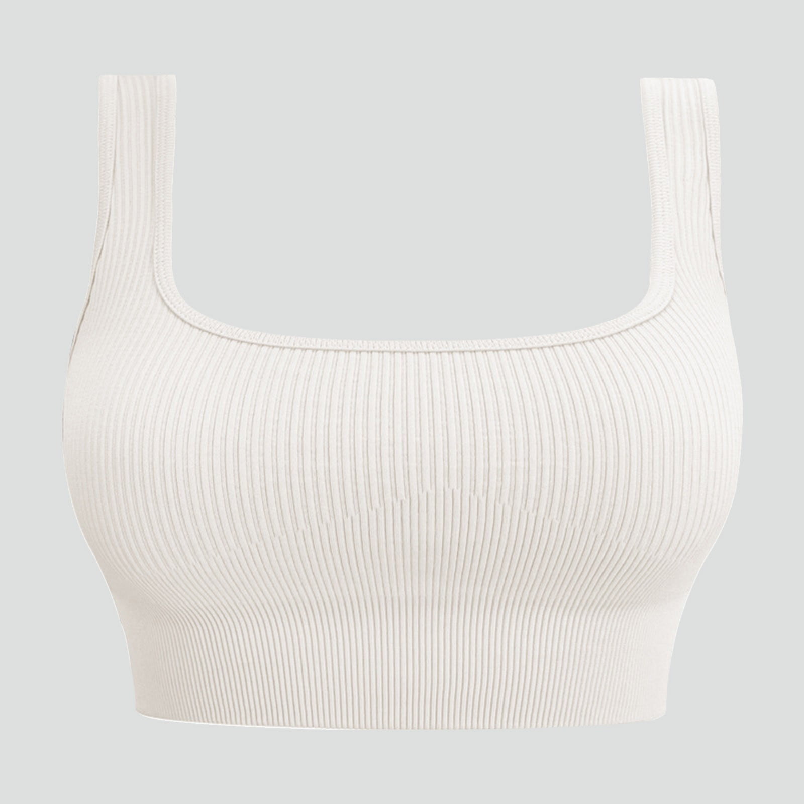 SNKSDGM Female Women's Tank Tops Square Neck Womens White Tank Top ...