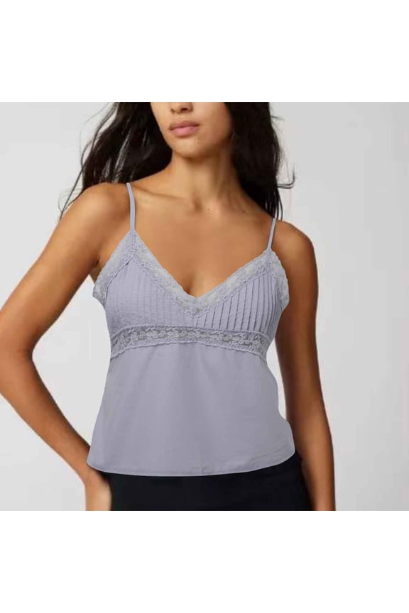 Female Womens White Tank Top with Built in Bra Swim Top Tank Top for Women Plus Size 2X Women Fashion Solid Vertical Pleated Strip Stitching Lace Small Suspender Sexy Top M