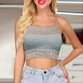 thumbnail image 1 of SNKSDGM Female Womens White Tank Tops for Layering V Neck Tank Top for Women Loose fit Navy Women's Solid Color Lace Crop Top Xl, 1 of 4