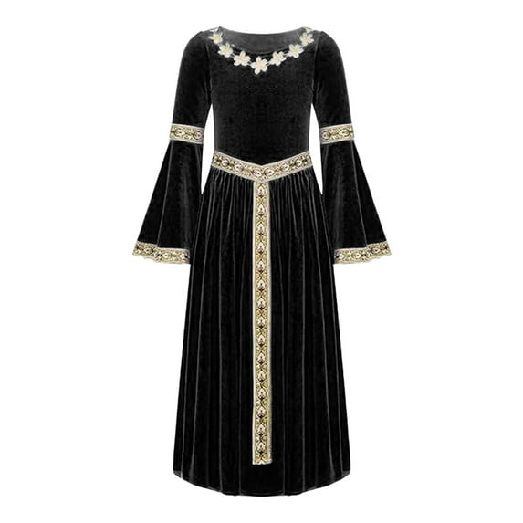 SNKSDGM Flower Girl Dresses Girls Dress Vintage Court Long Gown Party Stage Performance 6-7 Years Girls Holiday Dress Size 8 under 20