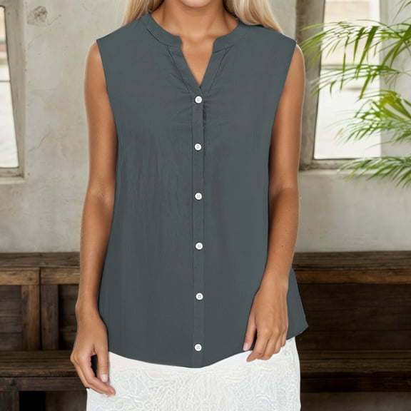 SNKSDGM Fourth of July Tube Tops for Women with Built in Bra Women's Plus Orange Tank Top Woman Women's Casual Solid Color Sleeveless Button up Stcollar Top