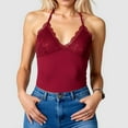 thumbnail image 1 of SNKSDGM Fourth of July Tank Tops with Built in Bra Women's Plus Strapless Top Women's Solid Color Lace Lace Backless Lace up Top Tank Top, 1 of 4