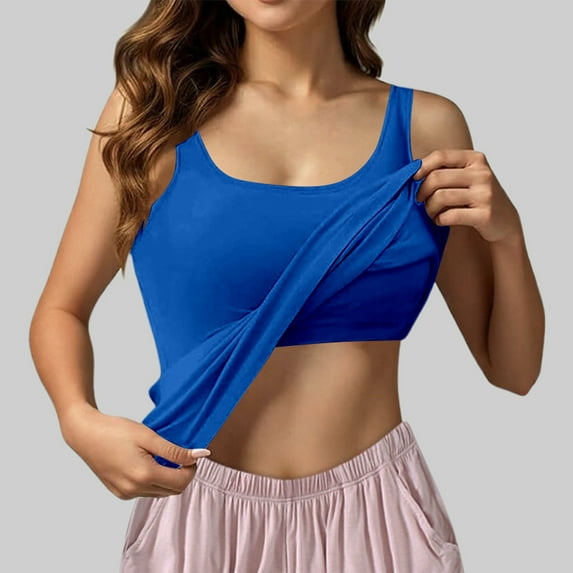 SNKSDGM Fourth of July Tube Tops for Women Women's Plus Orange Tank Top Woman Women's Seamless Bralette Tank Top with Built in Cups
