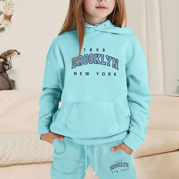 SNKSDGM Girls Baby Girl Outfits 3-6 Months Long Sleeve Child Toddler Boys Girls 2 Pieces Sweatsuits Ocean Graphic Pullover Hoodie Tops and Sweatpants Fashion Tracksuit Set