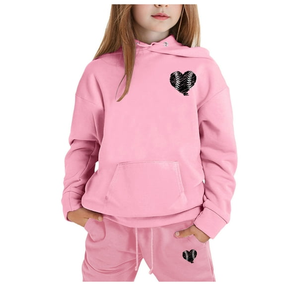 SNKSDGM Girls Baby Girl Summer Outfits Easter Toddler Girl Outfit 4T Reindeer Girls' Hoodie Set Children's Two Piece Set Medium and Small Children's Solid Color Long Sleeved Hoodie and Sweatpants