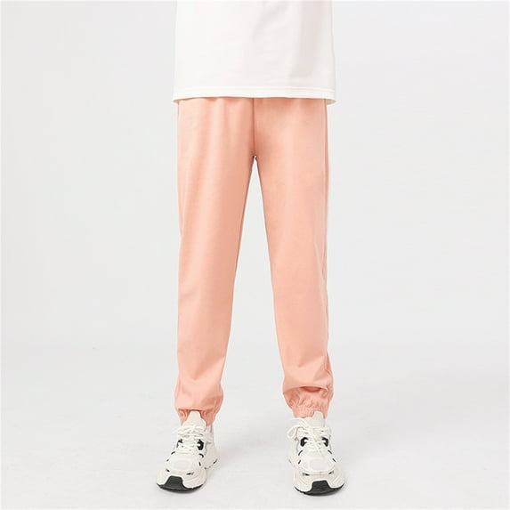 SNKSDGM Girls Cargo Pants Size 14-16 Denim Girls' Autumn Style Leggings Pants Sports Elastic Children'sPants Baby'sBoys Pants 11-12 Years