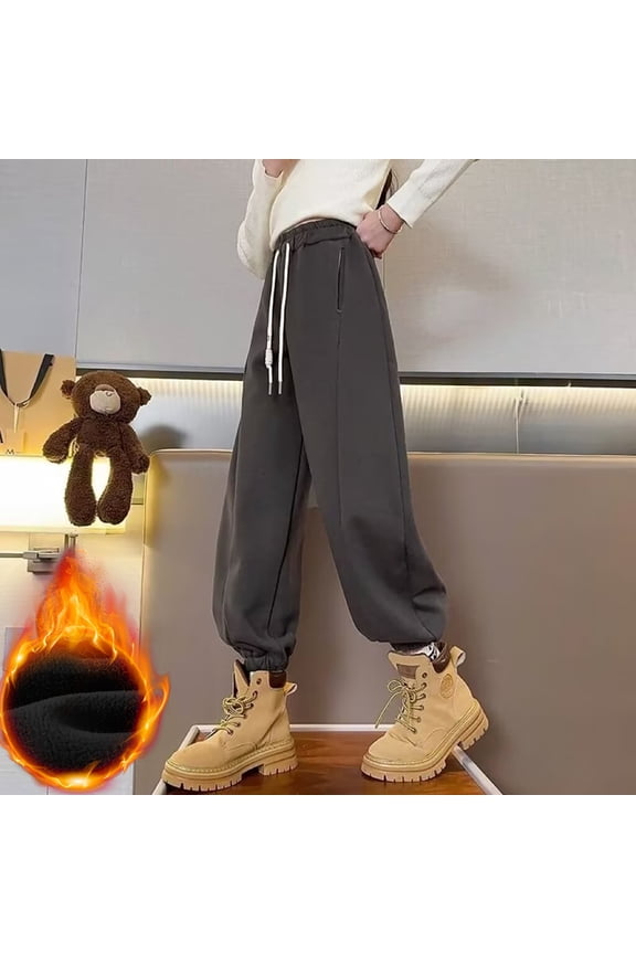 Girls Cargo Pants Size 14-16 Plus "Girls Lined Athletic Pants Spring Fall Kids Joggers Comfortable Sports Trousers" 120