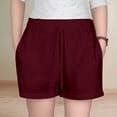 thumbnail image 1 of SNKSDGM Girls Cargo Pants Size 14 Girls Summer Linen Shorts Kids Casual Drawstring Elastic Waist Beach Short Pants with Pockets 11-12 Years, 1 of 8