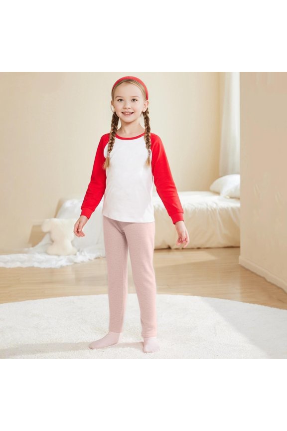 Girls Cargo Pants Size 6 Girls' Spring and Autumn Solid Color Woolen Warm Pants 5-6 Years
